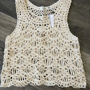 NWT Umgee top tank crochet cover up Sz M